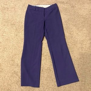 Loft Navy/Purple Julie Small Flare Dress Pants.